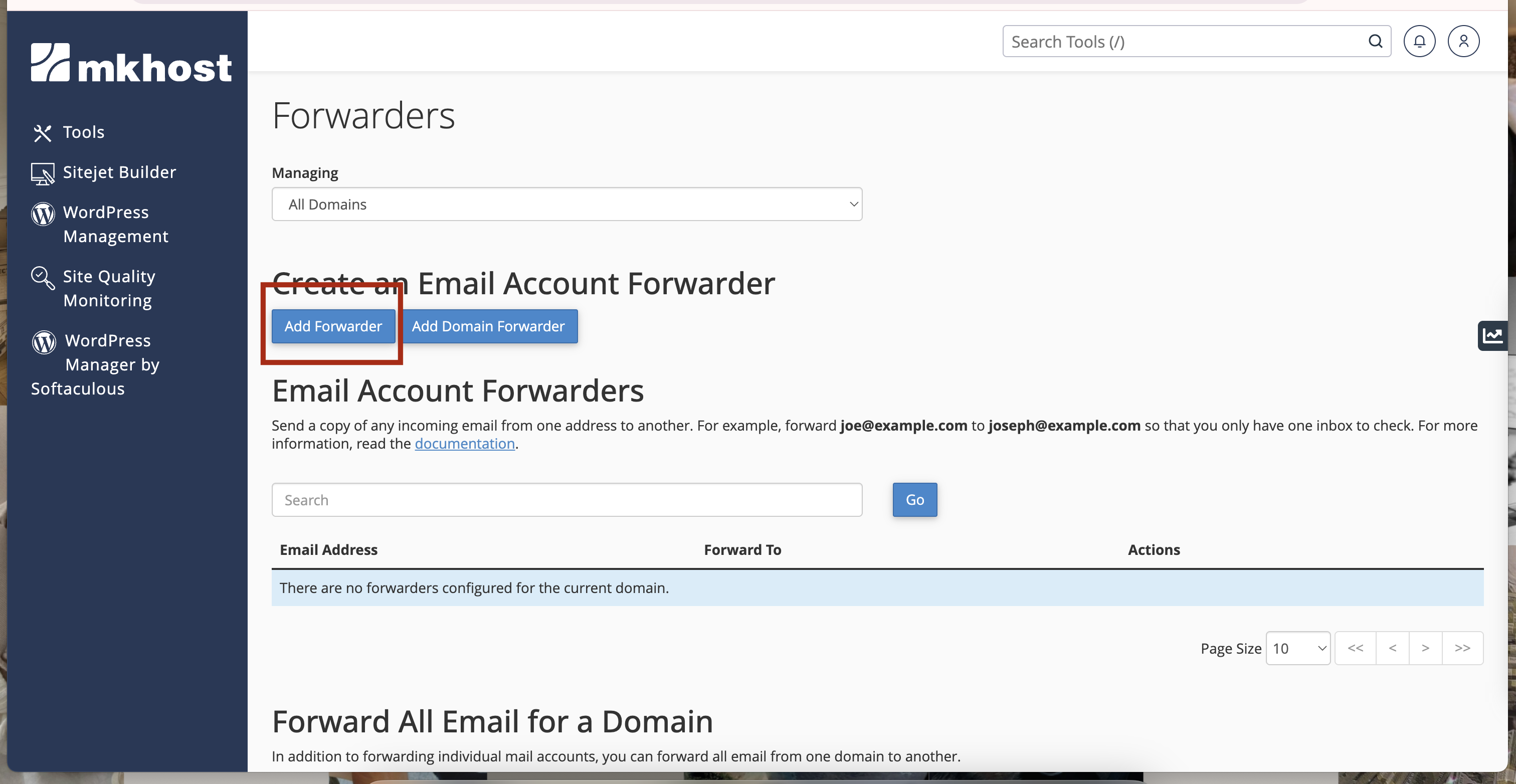 email forwarders