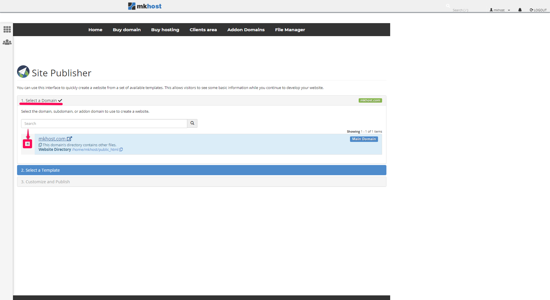 mkhost premium domain
